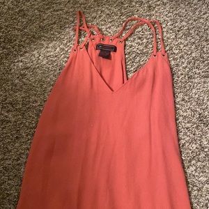 Orange razor back top
